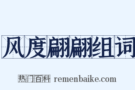 风度翩翩组词是什么意思的图片